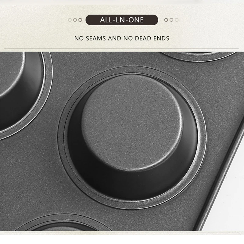 Антипригарная форма для торта с 6 отверстиями противень выпечки шоколад маффины