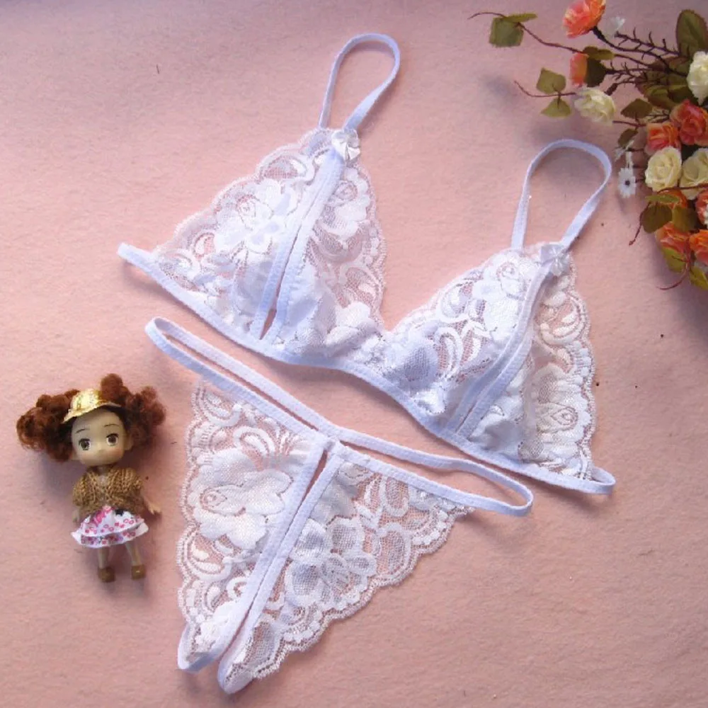 Women Sexy Lingerie Costumes Open Bra Crotch Porno Lace Transparent Underwear Baby Doll Sleepwear LS*B | Тематическая одежда и