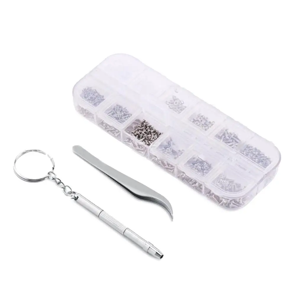 

1Box (1100Pcs) Screw Nut Sunglasses Watch Clock Screwdriver Repair Tool Assorted Kit Stainless Steel Home DIY Tools Kits