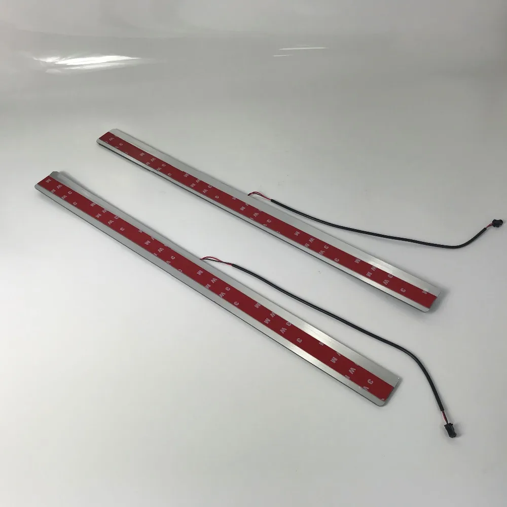 

Osmrk led moving door scuff for alfa romeo dynamic door sill plate flat lining overlays guards flowing/fixed light