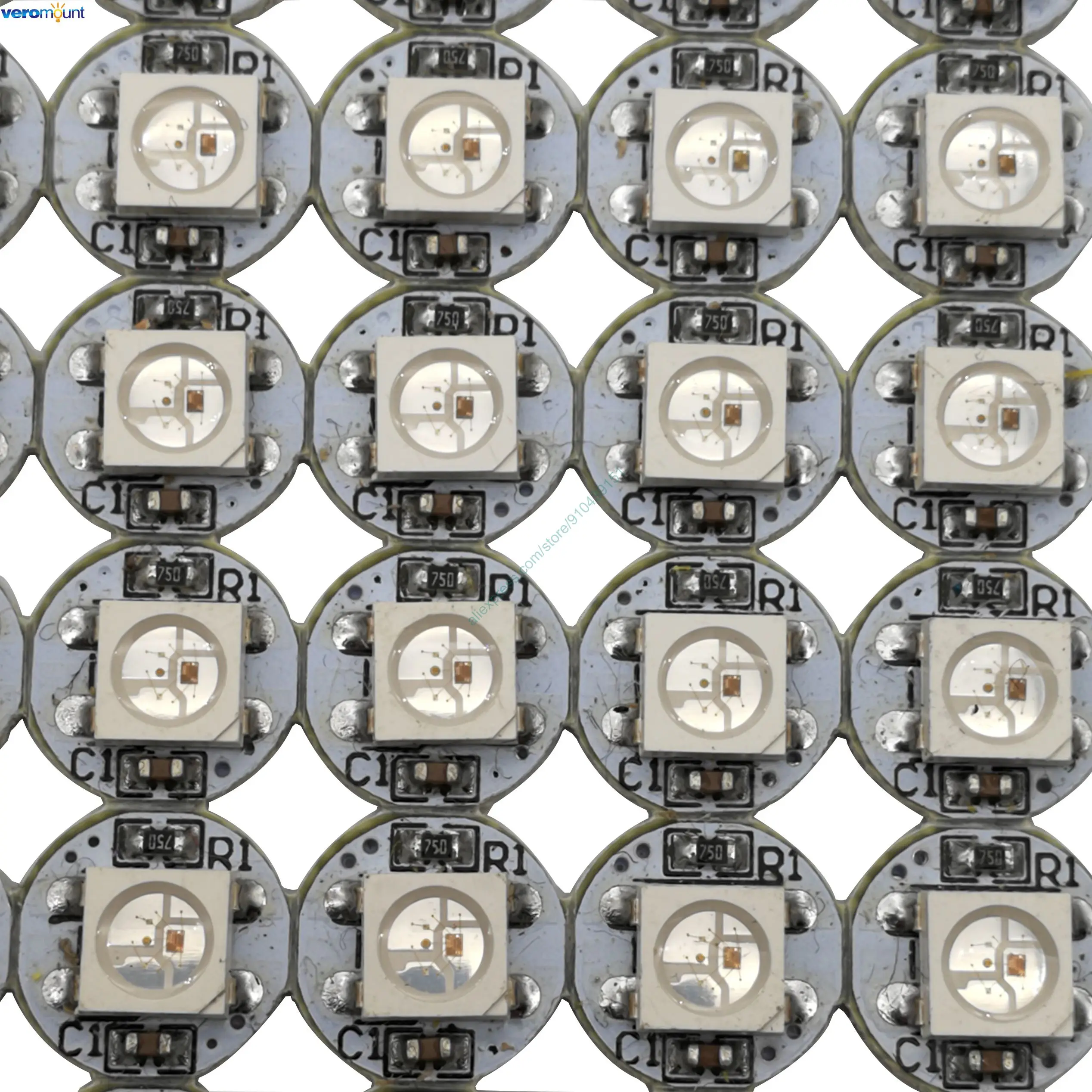 Светодиодные микросхемы. Светодиодная плата с радиатором.