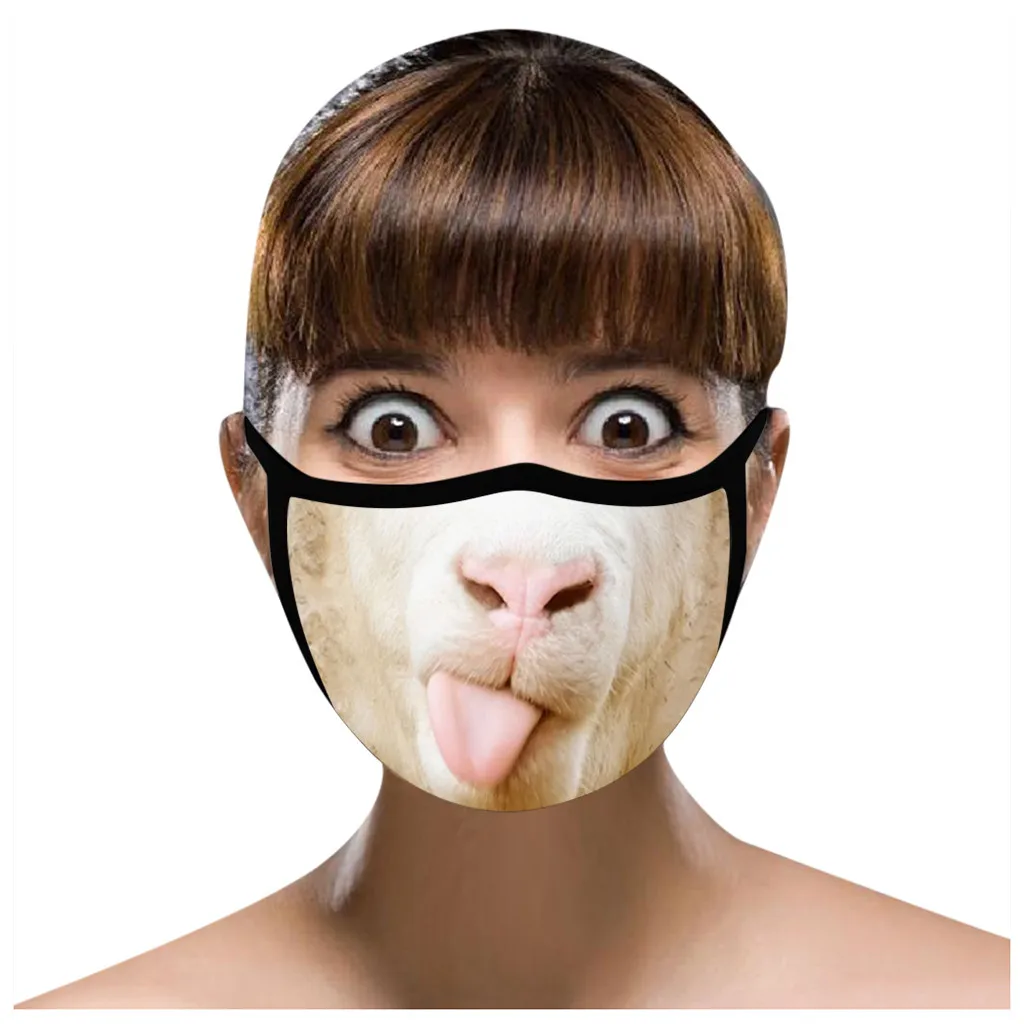 Забавная дышащая маска Пыленепроницаемая защита от ультрафиолета хлопковая для