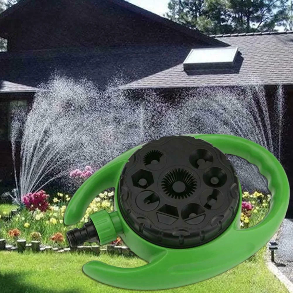 

Yard Dial Sprinkler Automatic 360 Rotating Watering Irrigation System 9-Pattern Turret Spray Stationary Sprinkler Head
