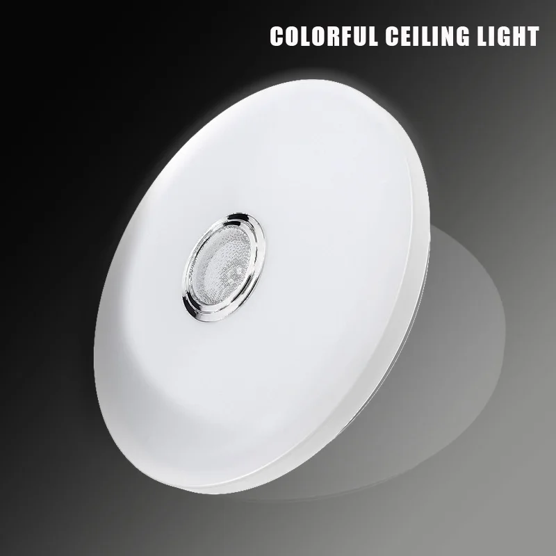 Современный светодиодный потолочный светильник chandelie r lighting 48 Вт приложение RGB с регулируемой яркостью bluetooth музыкальный светильник для спальни