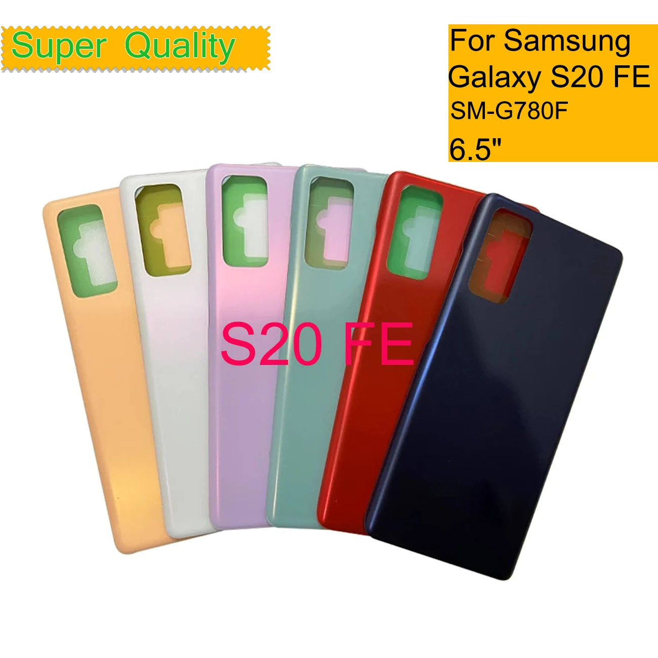 

10Pcs/Lot For Samsung Galaxy S20 FE S20FE SM-G780F Housing Back Cover Case Rear Battery Door Chassis Housing Replacement