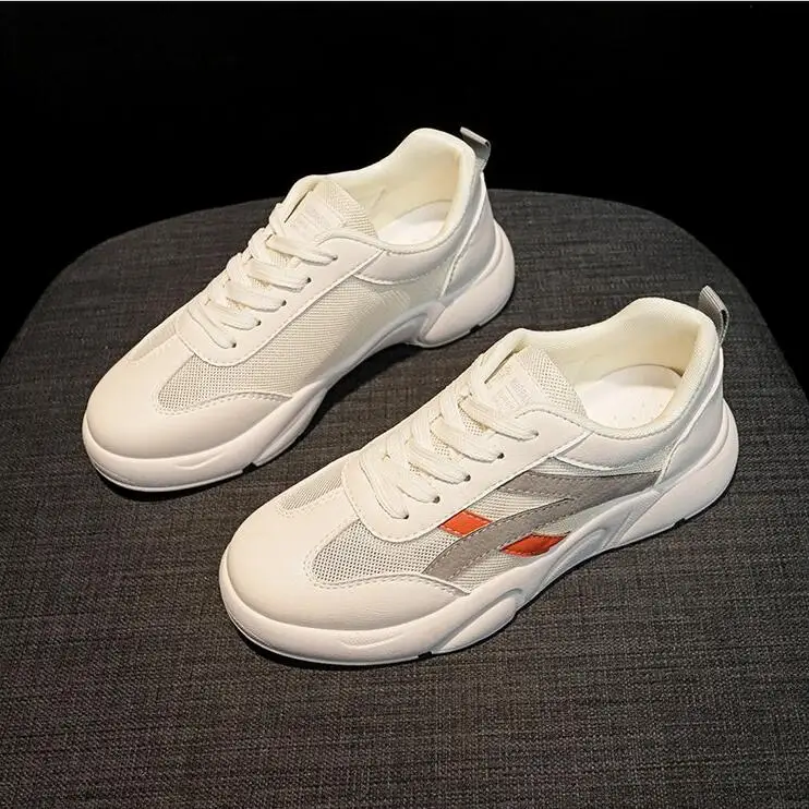 

Women Chunky Sneakers Fashion Platform Sneakers White Ladies Brand Designer Casual Shoes Woman Leather Sports Dad Shoes Female