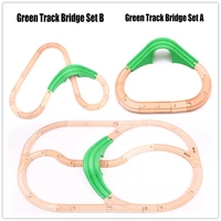 wooden train simple track set electric magnetic train railway compatible with brio track educational toy car childrens gifts