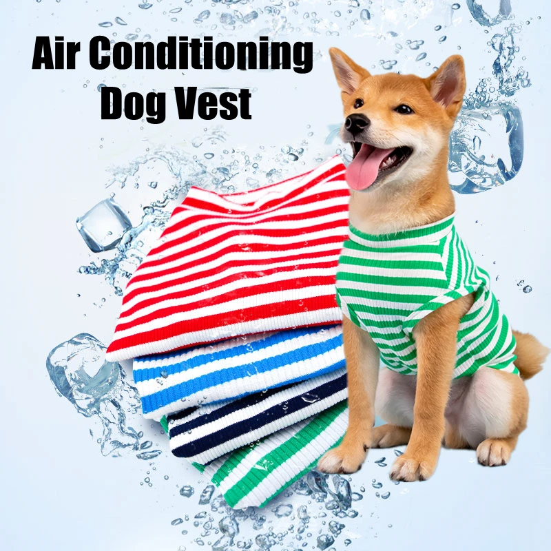 

Pet Dog Clothes Summer Vest Teddy Bichon Golden Retriever Fighting Corgi Small and Medium-sized Dog Puppies Cotton Thin Vest