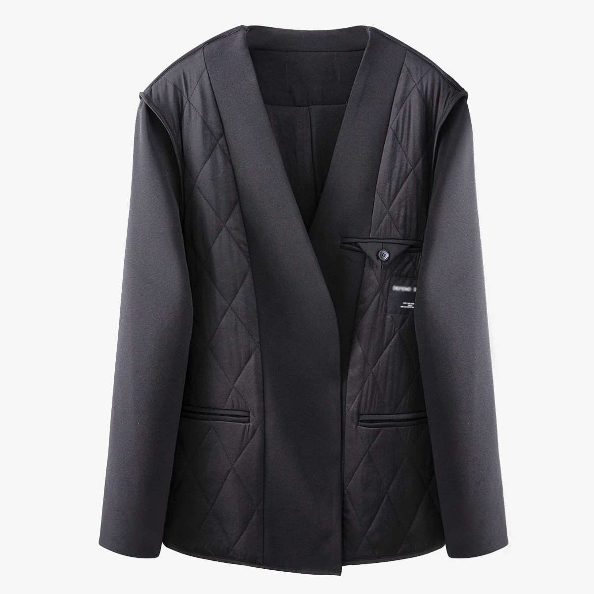 

Женский модный костюм в стиле пэчворк, блейзер с теплой подкладкой, женские блейзеры, куртки, винтажные повседневные женские блейзеры с V-об...