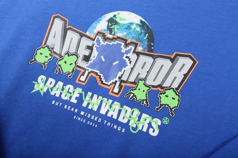 

Fall Winter 2021 Adererror Monsters Print Sweatshirt Hiphop Oversize ADER Crewneck Men Women Couple 100% Cotton Pullover