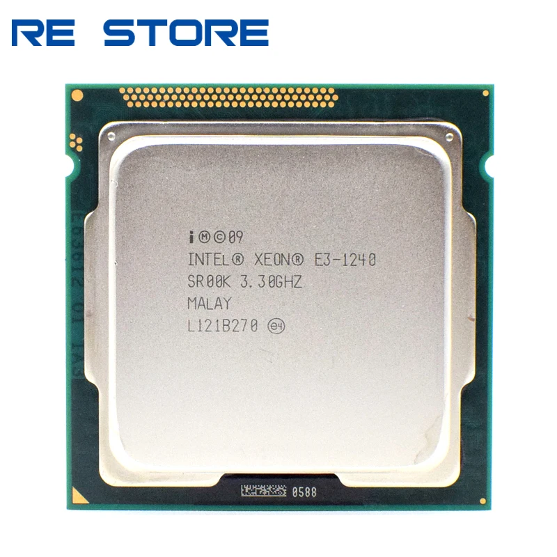 Процессор Intel Xeon E3 1240 SR00K б/у процессор 4 ядра 8 Мб кэш памяти LGA 3 1155 ГГц|intel xeon|xeon