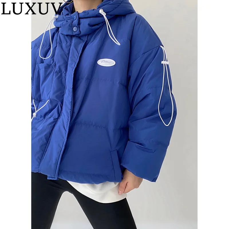 LUXUV Women's Sport Down Jacket Winter Puffer Clothes Outerwear Parka Y2K Warm  Padded Office Warm Coats Cotton Lightweight