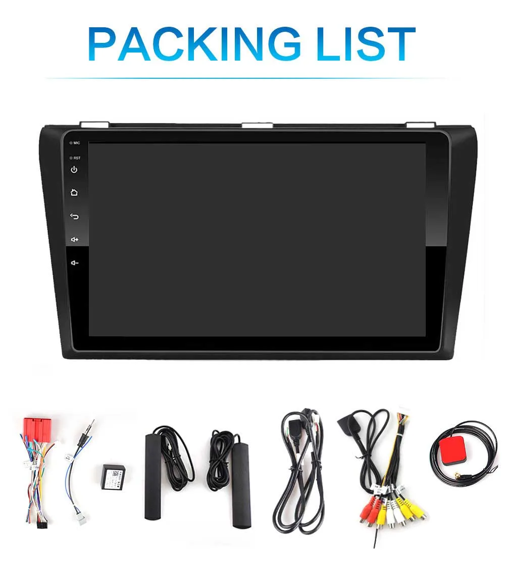 4G+64G DSP 2 din Android 9.0 4G NET Car Radio Multimedia Video Player for Mazda 3 2004 2005 2006-2009 maxx axela WiFi BT carplay |