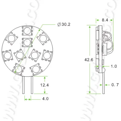 

LED G4 Base Lamp 10 SMD 5050 Work under 12VAC&12VDC&24VDC&24VAC 200-220LM Yachts Plane House Automobiles Light 1pcs/lot