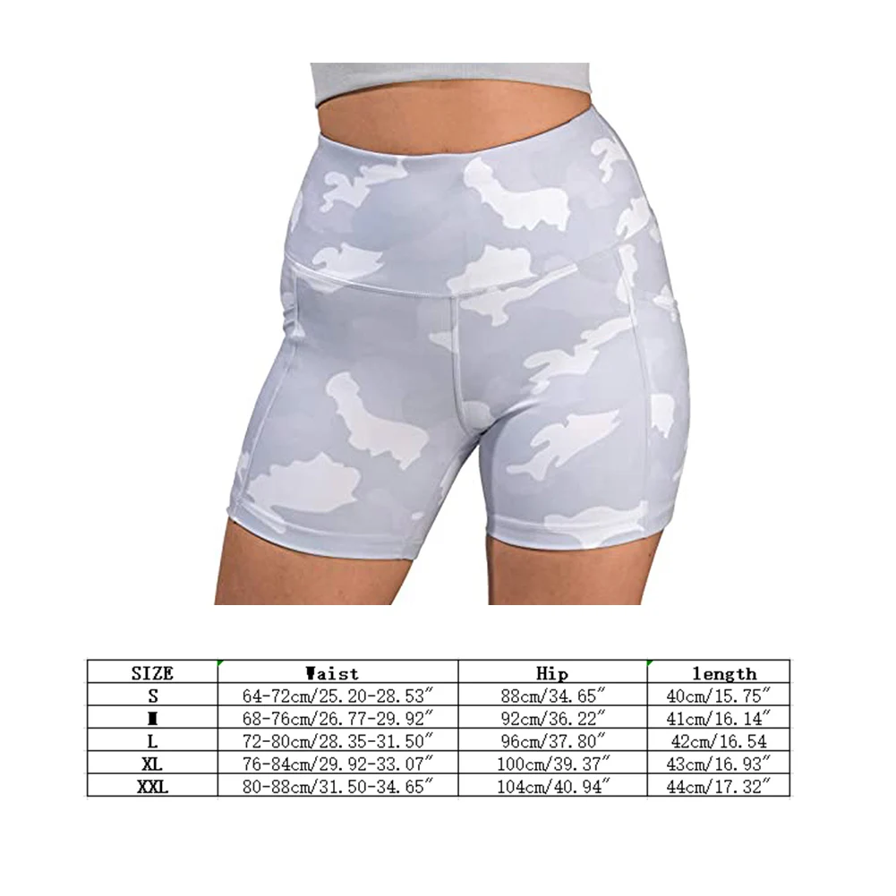 

Women Sport Running Shorts Leggings Camo Stretch Trouser shorts Running Short Fitness Clothes Jogging Workout Shorts