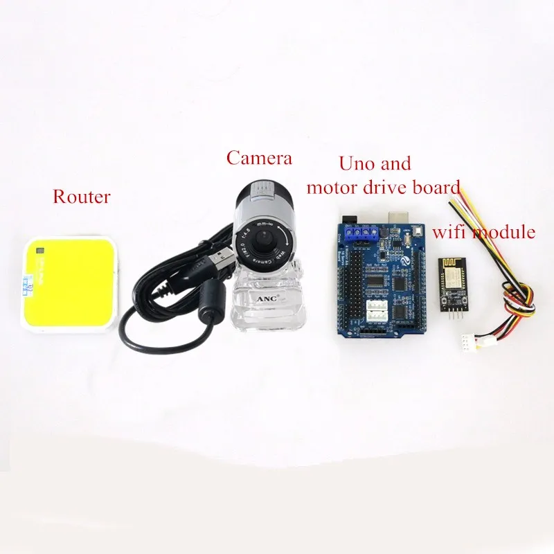 DOIT T900 4WD видео монитор Шасси бака с Openwrt маршрутизатор + HD камера от ESP8266 Nodemcu