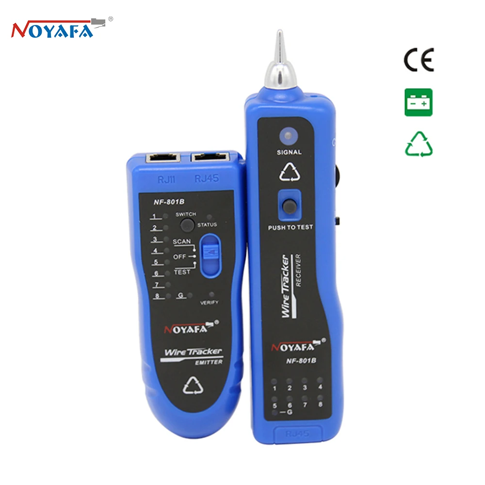 NOYAFA NF 801 RJ45 Сети Кабельный тестер Cat5e Cat6 UTP кабель Finder RJ11 телефонный провод трекер