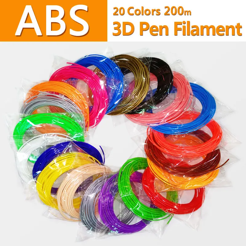 Качественный продукт пластик для 3d ручки 20 цветов 1.75mm abs 3д ручка 3 д pen plastic filament pla