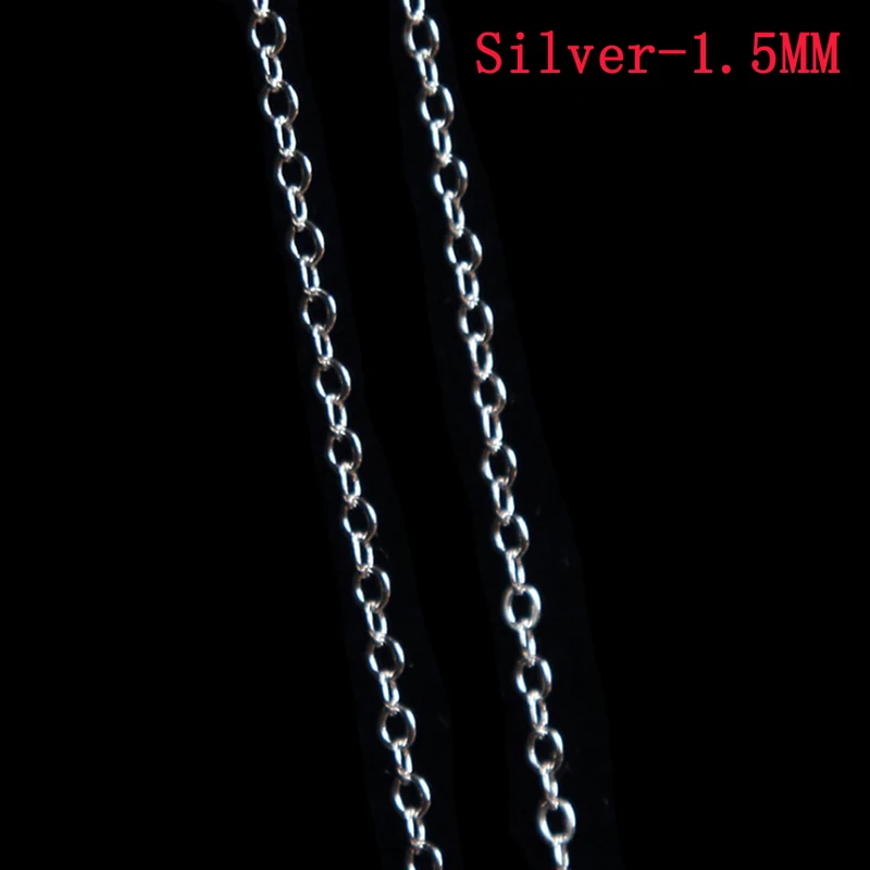 Новинка 1 шт. металлическая цепочка с подвеской из сплава 1/1.5 мм ожерелье серьги