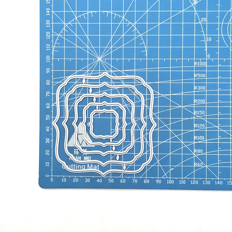 

Template square warped border frameStamps Seal for DIY scrapbooking photo album Decorative clear