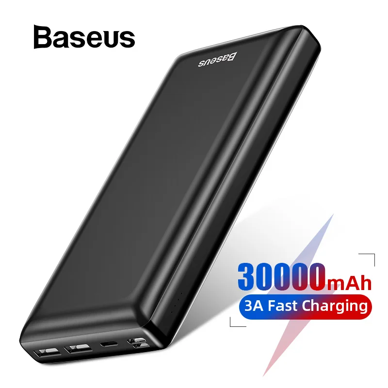 Baseus 30000 мАч Внешний аккумулятор type-C PD быстрое зарядное устройство Внешний аккумулятор портативное зарядное устройство для iPhone Xiaomi HUAWEI