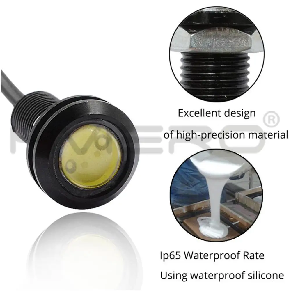 4X Белый Красный Синий Желтый 9w DC 12V Led Eagle Eye Светодиодный дневной ходовой