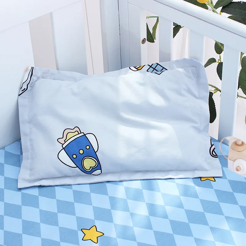 

Cute Cartoon Baby Bedding Sleeping Pillow 100% Cotton Pillowcase with Filling Neck Head Baby Pillow ZT82