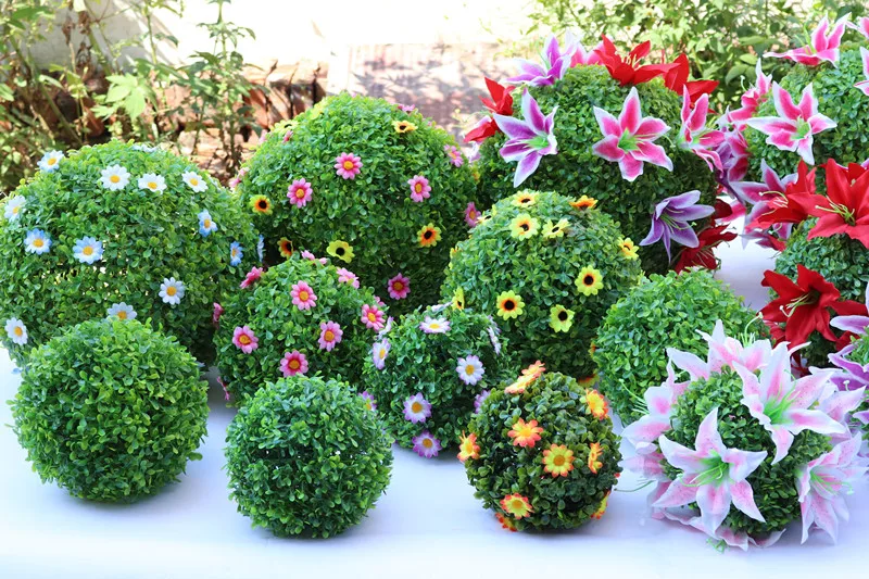 Искусственное растение пластиковый арахисовый лист соломенный шар для гостиной