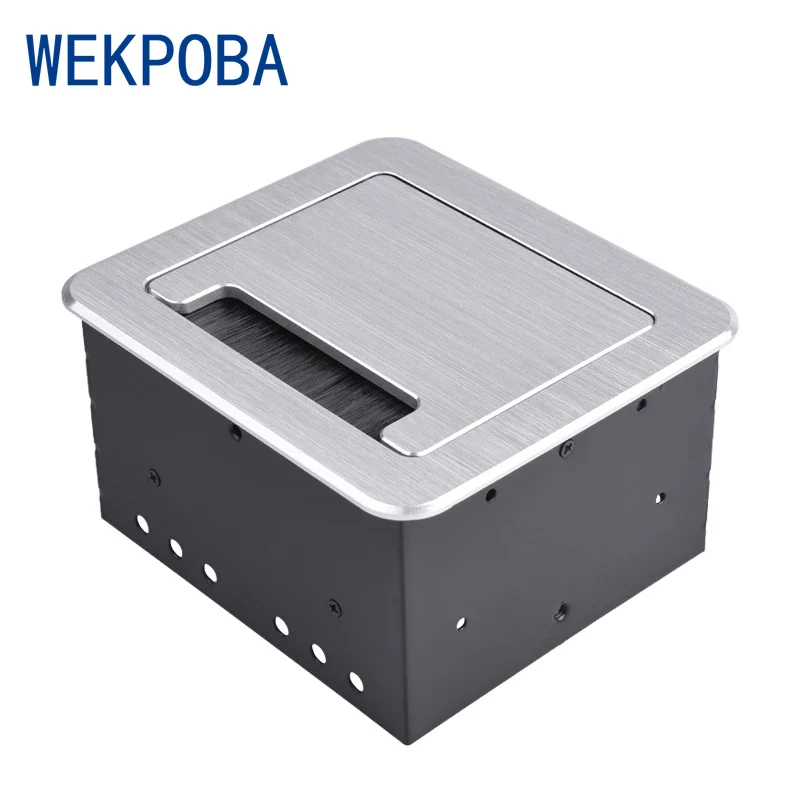WEKPOBA черный полностью алюминиевый корпус 2/3/4 EU/Россия/Испания настольная розетка