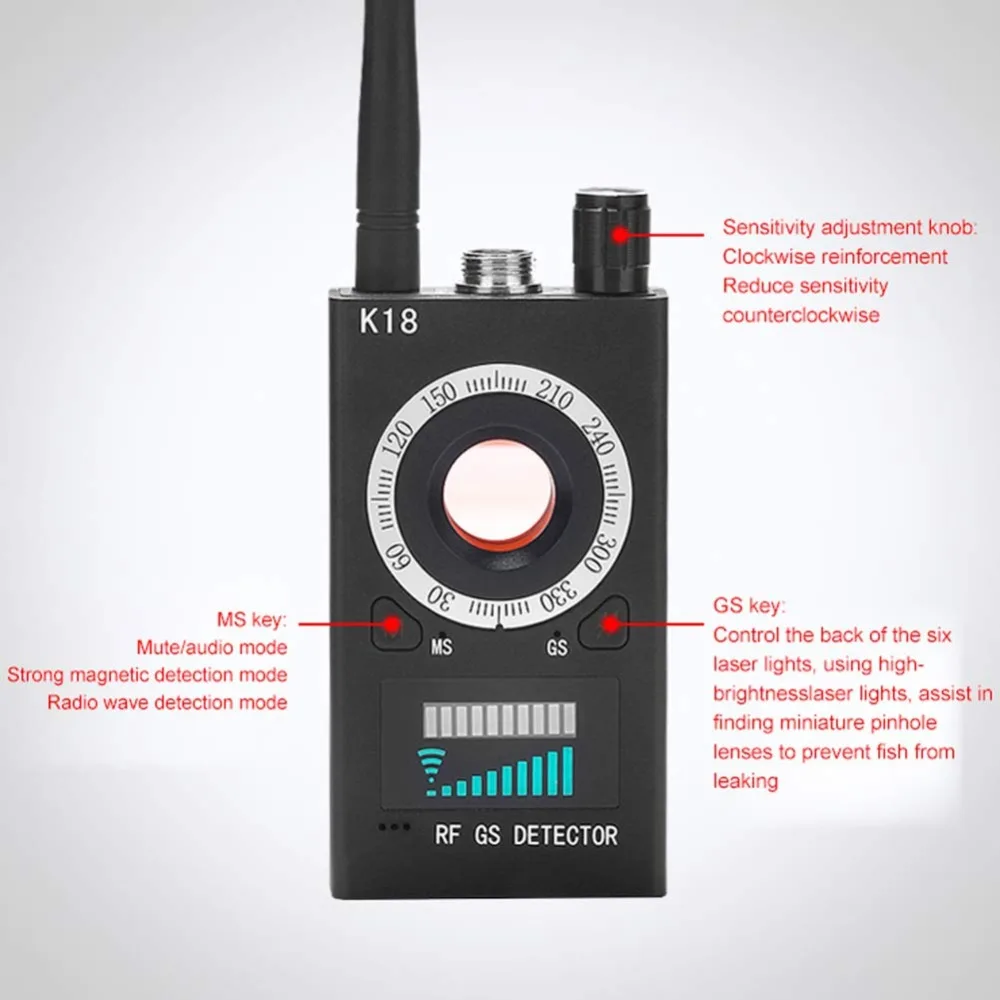 K18 анти шпион ошибки беспроводной мини скрытая камера gps GSM объектив RF трекер звуковой сигнал Gizli Kamera шпион вещи детектор