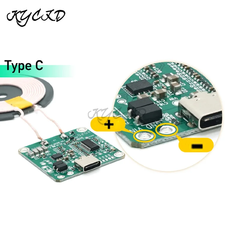 20w qi standard wireless charger transmitter board battery power bank fast charging coil circuit for iphone samsung smartphone free global shipping