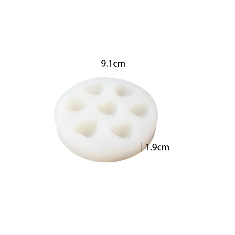 Heart Shaped Candle Mold DIY Silicone Mould Decor Pendant Jewelry Handmade Molds Aromatherapy Plaster Candle Making seifen form