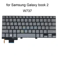 ovy us backlit keyboard for samsung galaxy book 2 w737 nsk mvdbn english gray replacement keyboards laptop parts original new