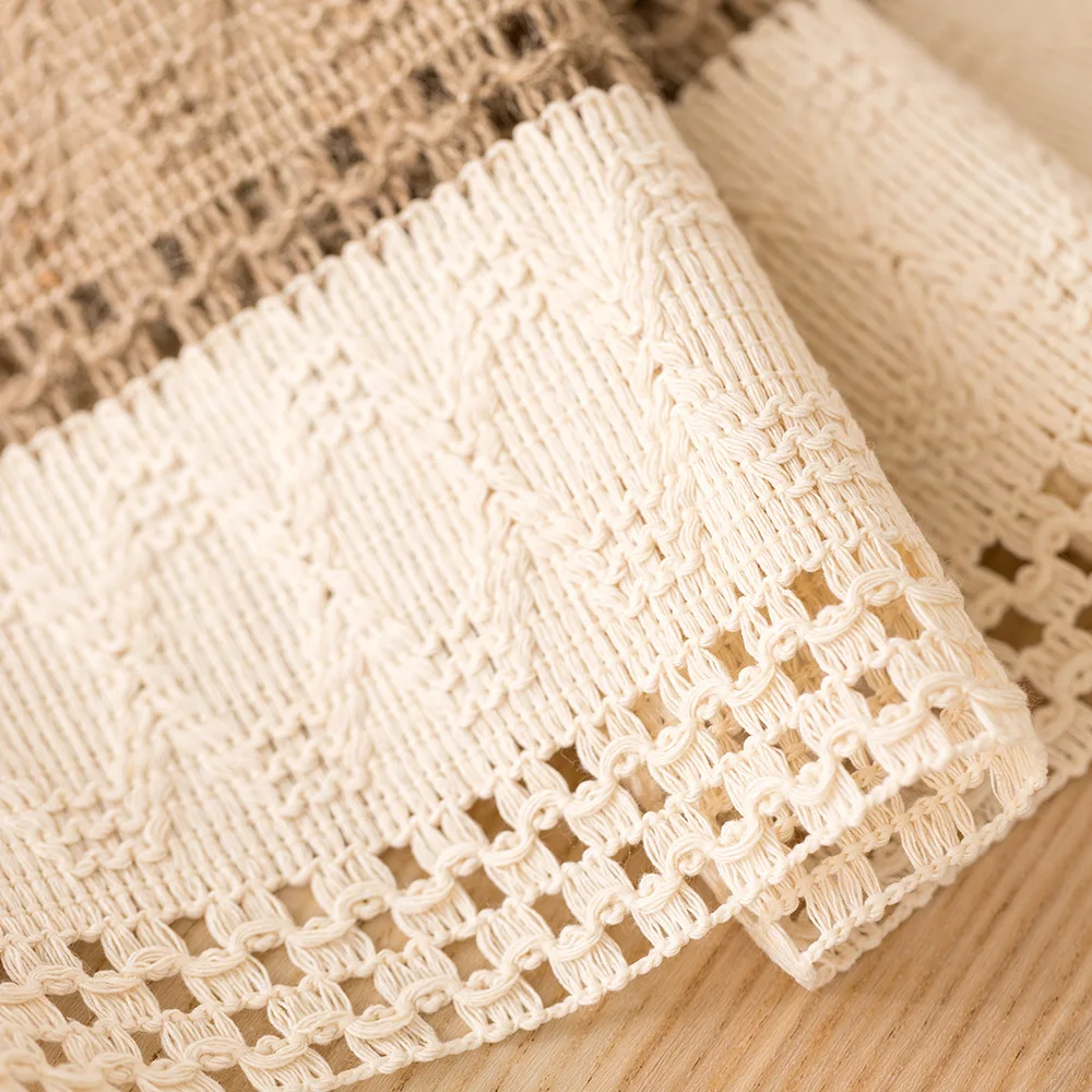 Бежевая хлопковая скатерть для стола тканевая декоративные скатерти в клетку