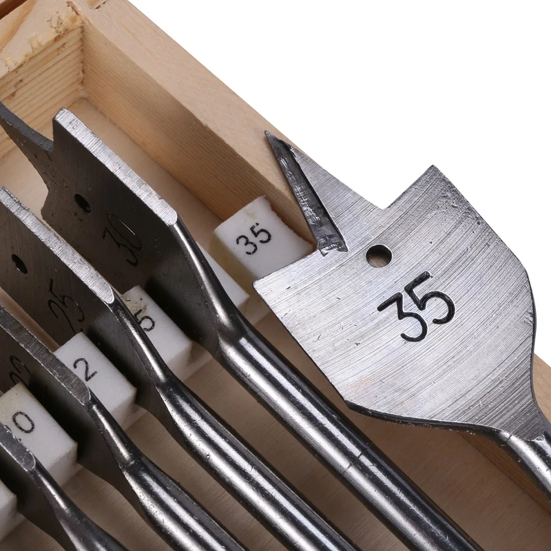 

13Pcs Flat Spade Drill Bits Set Metal Bit Kit Hex Shank Woodworking Tool Accessories