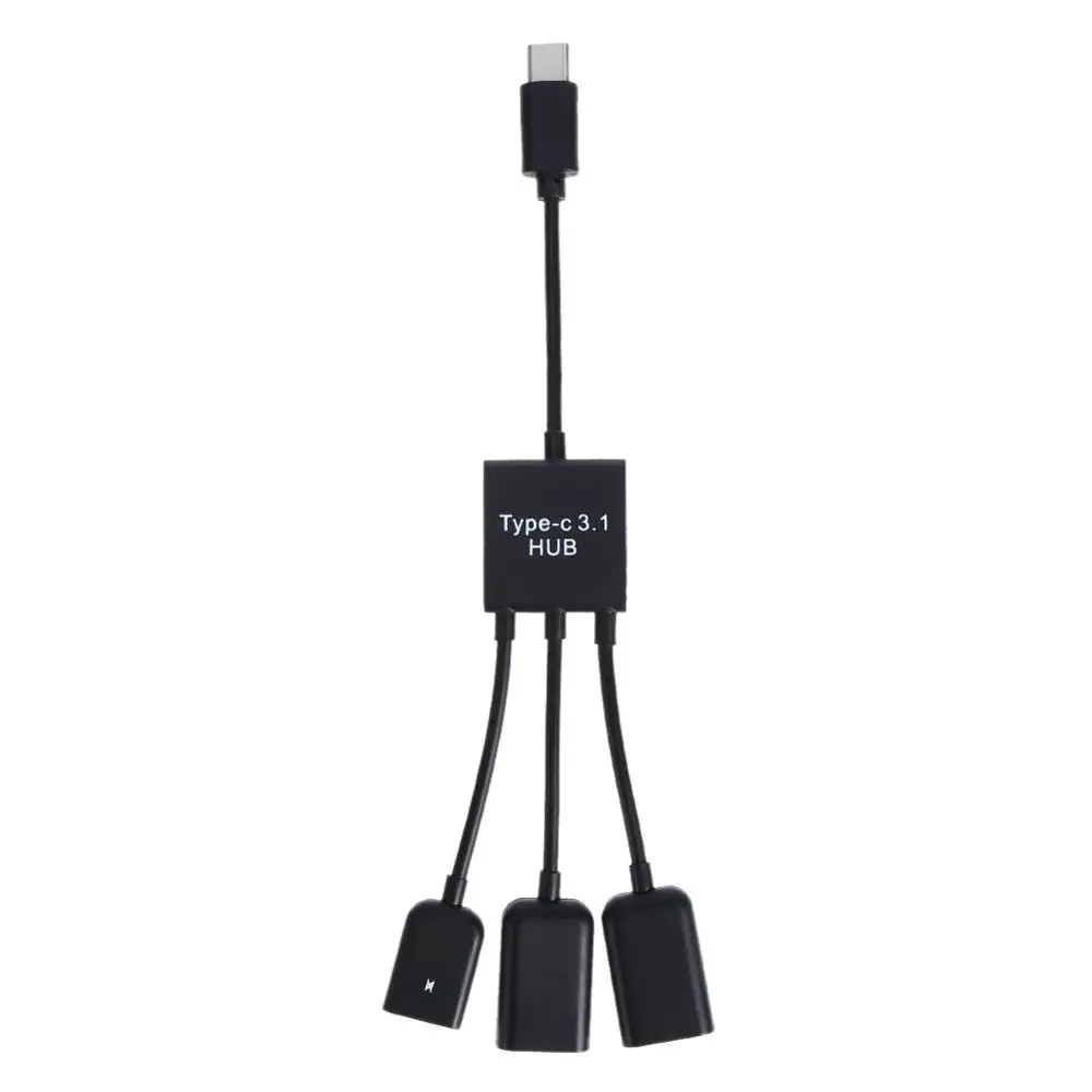 3 в 1 концентратор Type C USB Dual 2 порта 0 Hub + Micro OTG Кабель адаптер|USB-хабы| |