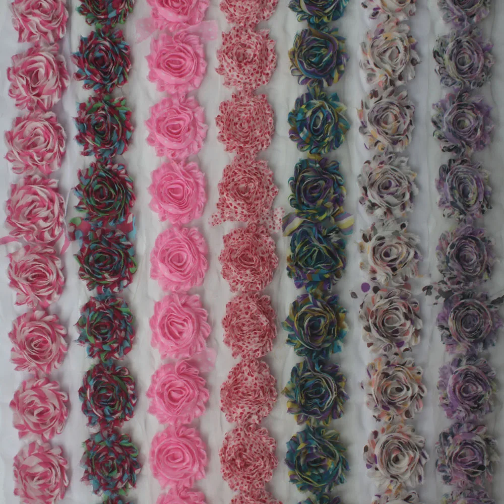 Аксессуары для волос девочек разные цвета 2 5 дюйма|shabby chiffon flowers|chiffon flowersflowers for |