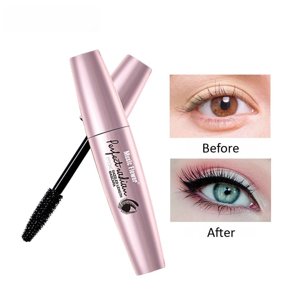 Музыка цветок черный 3X ослепляющая Длина тушь для ресниц густая