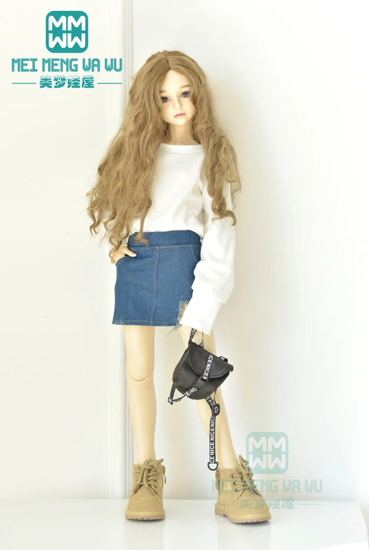 Подходит для 1/3 60 см BJD SD doll красная Повседневная Толстовка и джинсовые шорты |