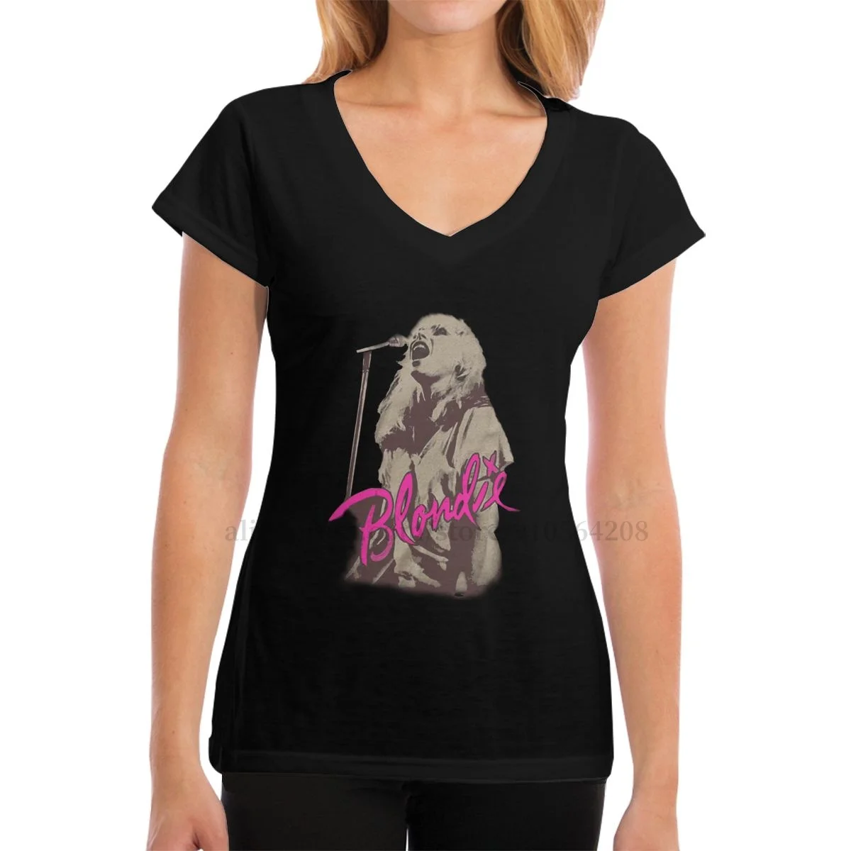

ZISA Official Blondie Debbie Harry Live Concert Women's Short Sleeves T-Shirts Tee T Shirts for Women Outdoor T Shirt Cotton Tee