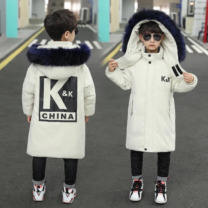 Детская хлопковая куртка для мальчиков до 30 градусов теплая плотная Зимняя парка