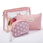 3 шт., дорожная сумка в горошек, из ПВХ