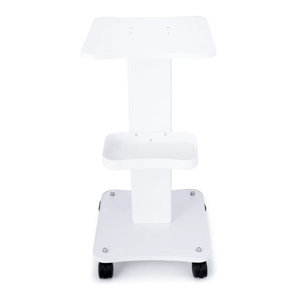 Деревянная тележка для салона красоты с алюминиевой подставкой 4-колесная