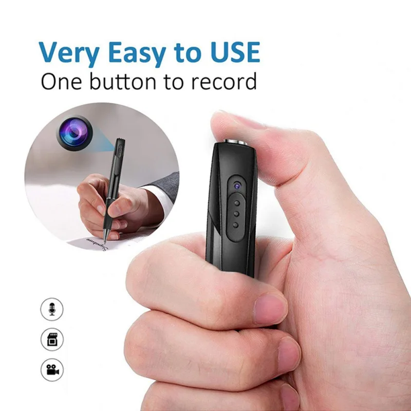 Mini Camera Pen Pocket Sport Digital Voice Video Recorder for Business Conference 1080P Wearable Body Micro Cam Security Cameras