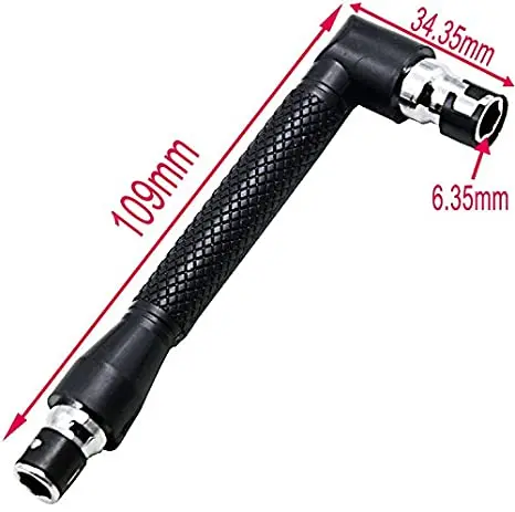 

1pc Dual Head L-Shaped Mini Socket Wrench 1/4" 6.35mm Screwdriver Bits Key Utility Tool for Routine