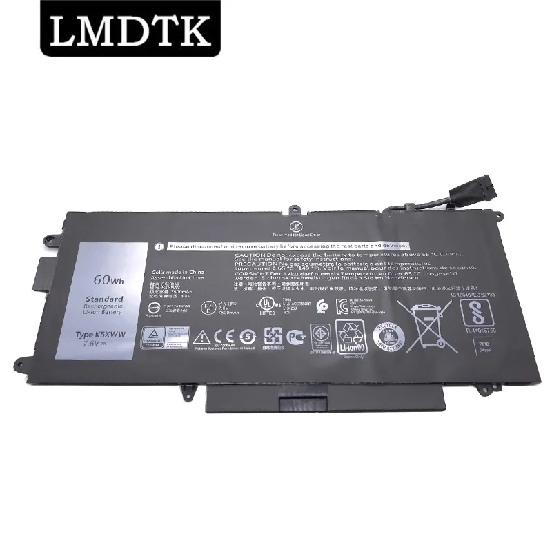 LMDTK New K5XWW Laptop Battery For DELL Latitude 5289 7389 7390 2-in-1 Series Notebook 71TG4 725KY N18GG 7.6V 60WH