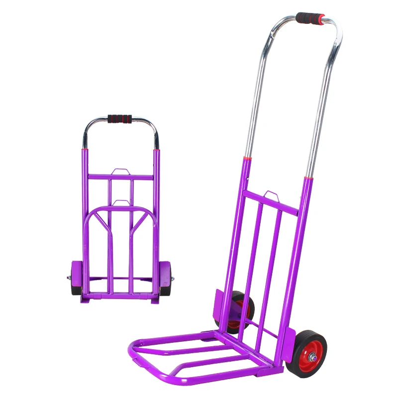

Car Luggage Cart Folding Truck Trailer Trolley Pulling Goods Handlebar Car Small Pulling Car Moving Portable Mute
