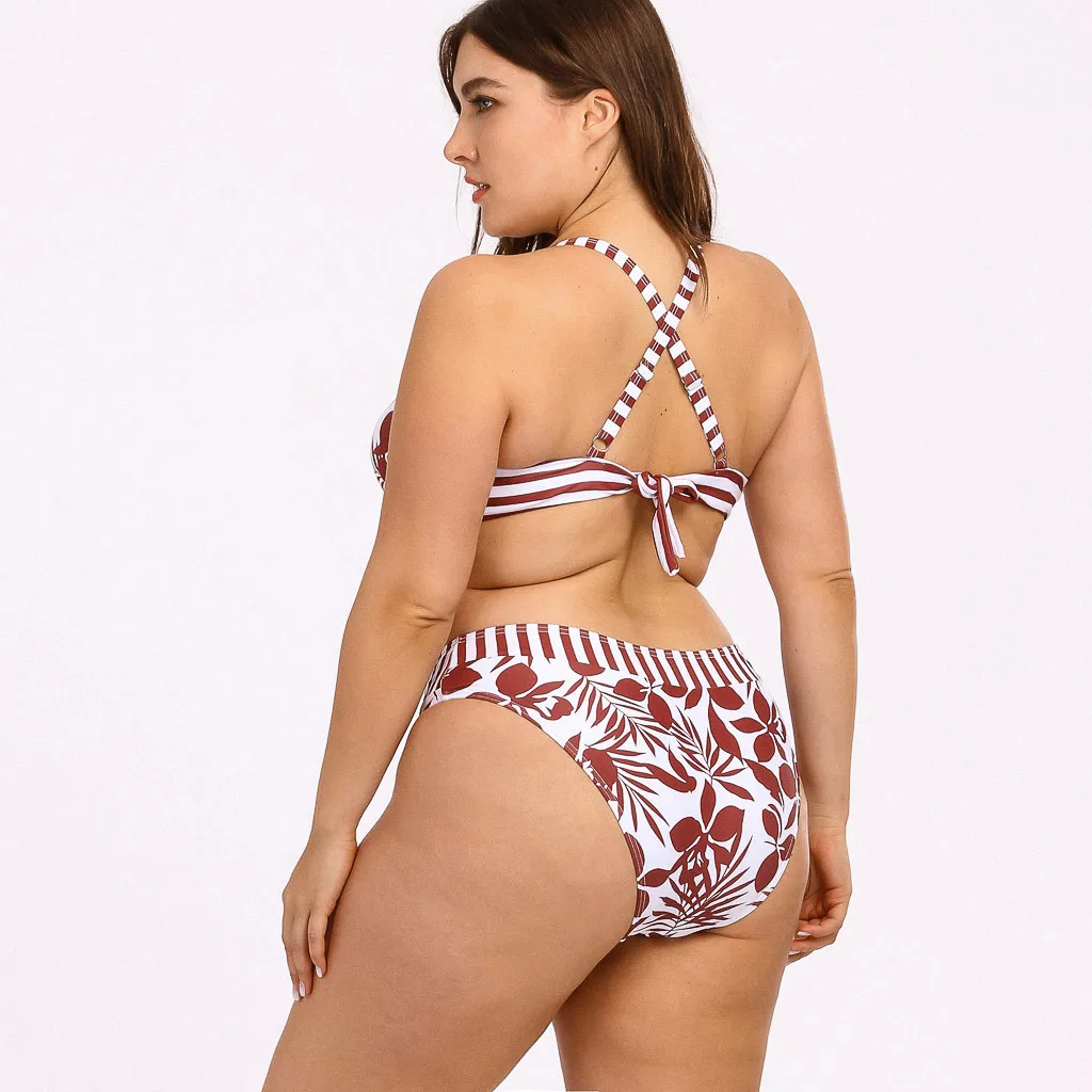 2020 Summer Women Floral Print Bikini Set Swimming Two Piece Swimsuits Beach Suit Sexy D2#2 | Женская одежда