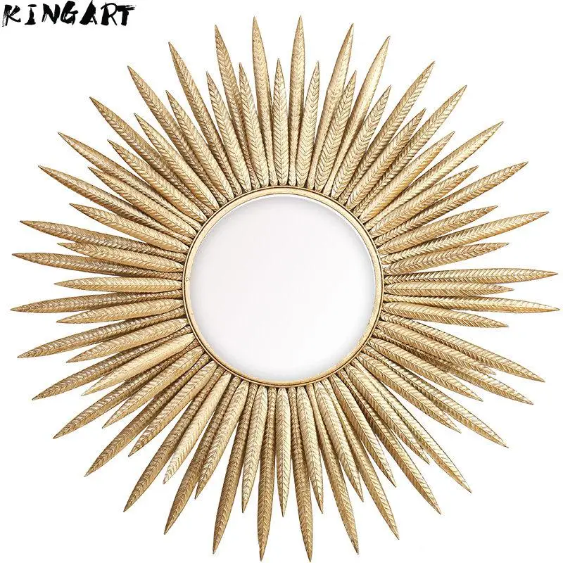 Большое роскошное металлическое настенное зеркало для дома декоративное