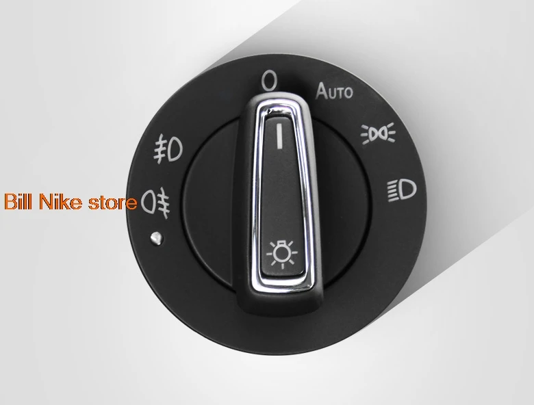 

Car Chrome Auto Headlight Knob Switch Fog Head Light Lamp&Sensor module Modified parts For Skoda Fabia 2008-2018